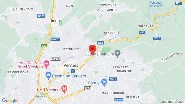 Map of the area around Rue de Limbourg 41, 4800 , Verviers, , Belgique