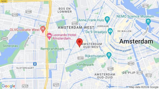 Kaart van de omgeving van Borgerstraat 112, 1053 PX Amsterdam, Nederland,Amsterdam, Netherlands, Amsterdam, NH, NL