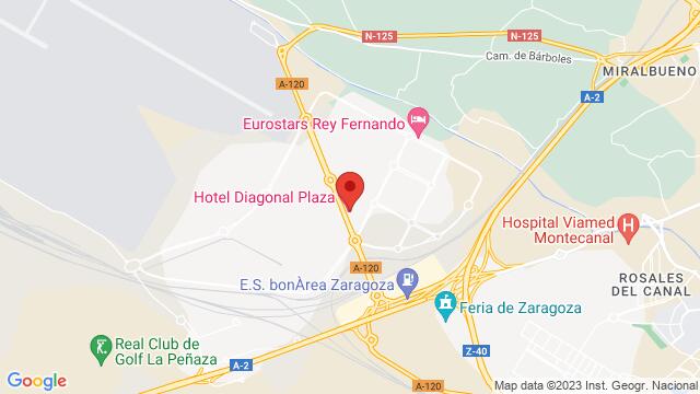 Map of the area around Hotel Diagonal Plaza - Av. Diagonal Plaza, 30, 50197 Zaragoza