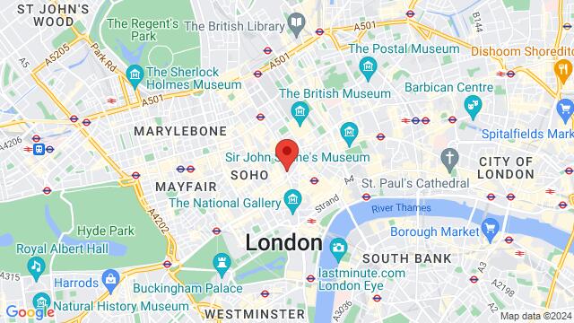 Map of the area around Bar Salsa Soho, 96 Charing Cross Road, London, WC2H 0JG, United Kingdom