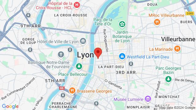 Map of the area around 6 Rue Rabelais, 69003 Lyon, France,Lyon, France, Lyon, RH, FR