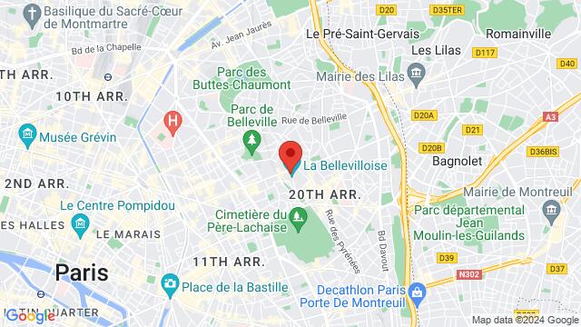 Map of the area around 25 Rue Boyer, 75020 Paris, France,Paris, France, Paris, IL, FR