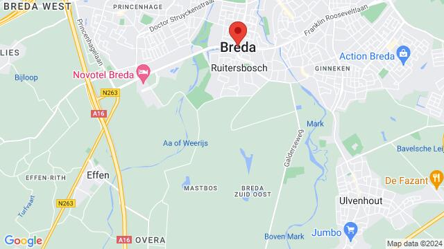 Map of the area around De Grott - Breda (NL)