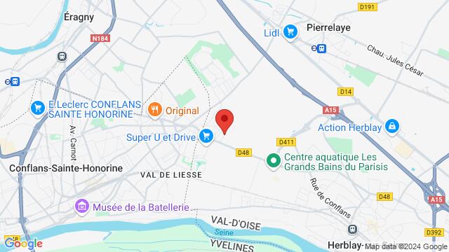 Map of the area around avenue des cailloux gris 95220 Herblay