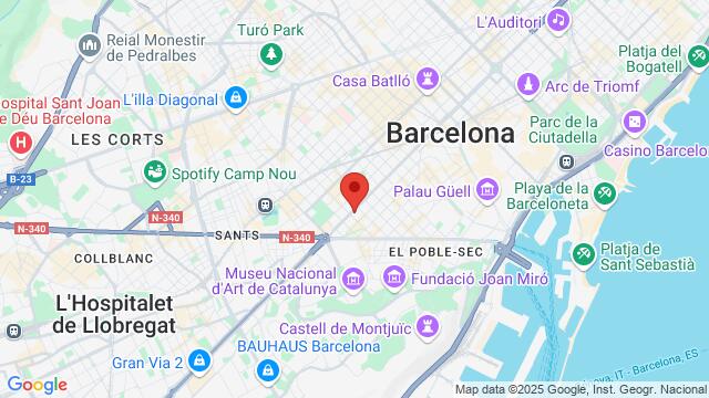 Map of the area around Gran vía de les corts catalanes , 432, Barcelona , Barcelona