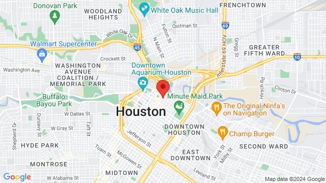 Map of the area around Fabian’s Latin Flavors, 301 Main Street, Houston, TX, 77002, United States