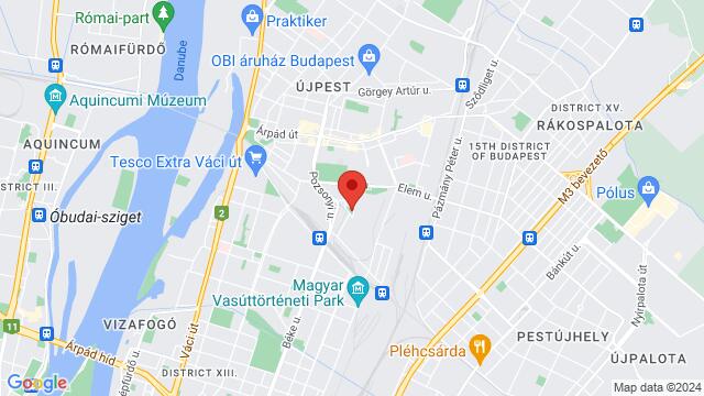 Map of the area around Budapest, Széchenyi tér, 1045 Hungary