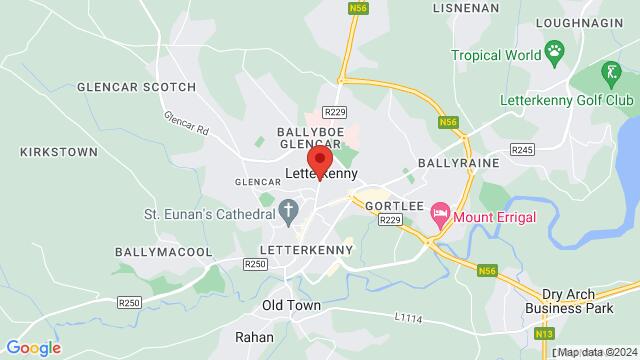 Map of the area around High Road,Letterkenny, Letterkenny, DL, IE