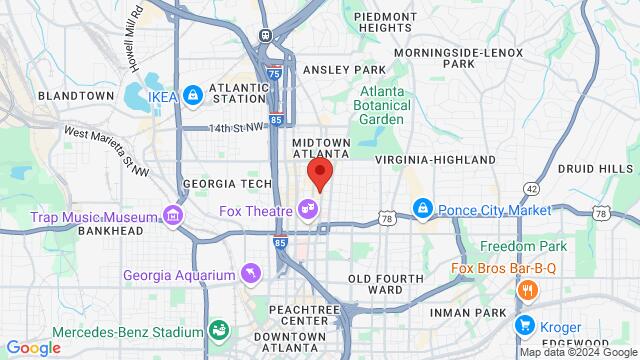 Map of the area around 818 Juniper St.,Atlanta,GA,United States, Atlanta, GA, US