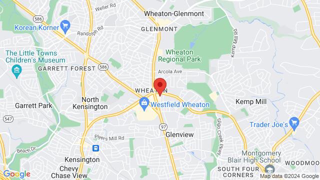 Map of the area around Crossroads Two restaurant and lounge, 11300 Fern Street, Wheaton-Glenmont, MD 20902, Wheaton-Glenmont, MD, 20902, United States