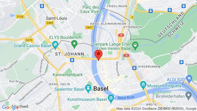 Map of the area around Unterer Rheinweg 168,Basel, Switzerland, Basel, BS, CH