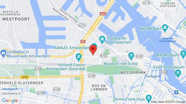Kaart van de omgeving van Isolaterweg 18, Amsterdam, North Holland