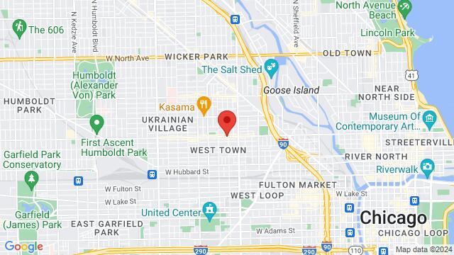 Map of the area around Chicago Empanada Mama, West Chicago Avenue, Chicago, IL, USA