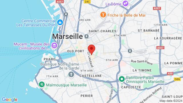 Map of the area around 39 Cours Julien 13006 Marseille