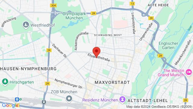 Map of the area around Zentnerstraße 39, 80798 München, Deutschland,Munich, Germany, Munich, BY, DE