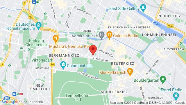 Map of the area around Hasenheide 54, 10967 Berlin, Deutschland,Berlin, Germany, Berlin, BE, DE
