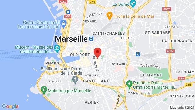 Map of the area around 3 Rue Cruedre 13006 Marseille