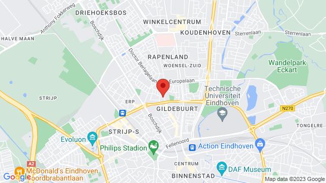 Map of the area around Kloosterdreef 84, 5622 AB Eindhoven