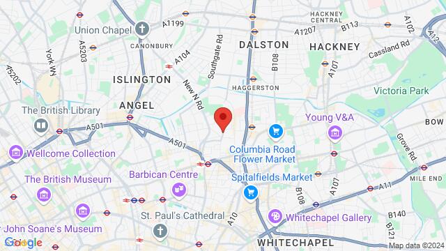 Map of the area around Pitfield Street, N1 6NP, London, EN, GB