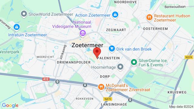 Map of the area around Dorpsstraat 114a, 2712 AN Zoetermeer, Netherlands