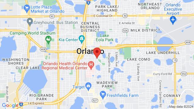 Map of the area around Beardall Senior Center, 800 Delaney Ave #3897, Orlando, FL, 32801, United States