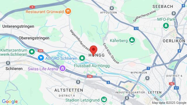 Map of the area around Saal des Hauses Sonnegg, Bauherrenstrasse 53, 8049 Zürich