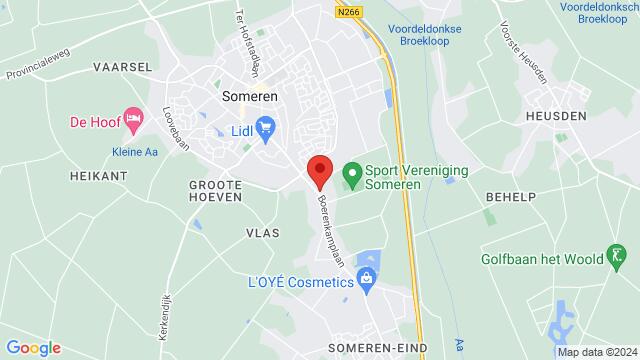 Map of the area around boerenkamplaan 43, Someren