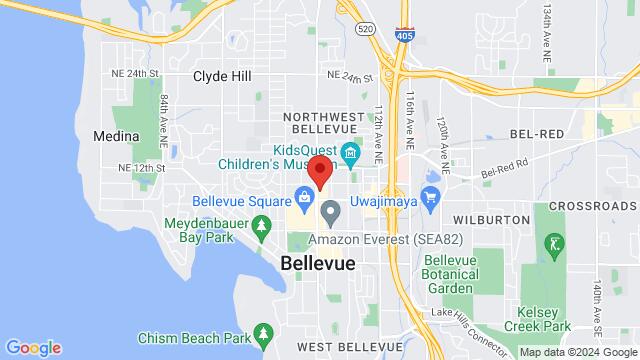Map of the area around 900 Bellevue Way NE, 98004, Bellevue, WA, United States
