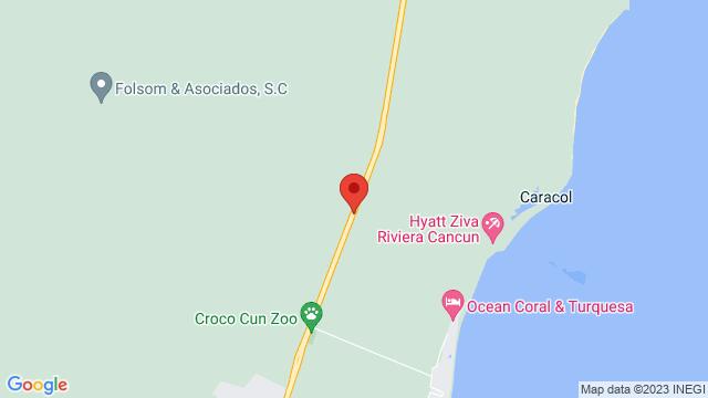 Map of the area around Aldea Ka´an Calle cefiro, Puerto Morelos,