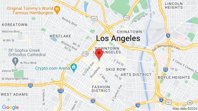 Map of the area around 532 South Olive Street, 90013, Los Angeles, CA, US