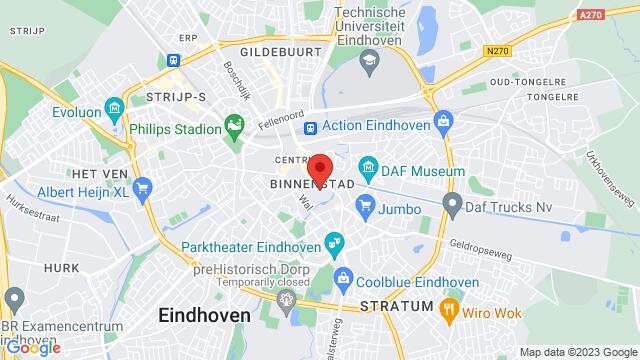 Map of the area around Stratumseind 65, Eindhoven