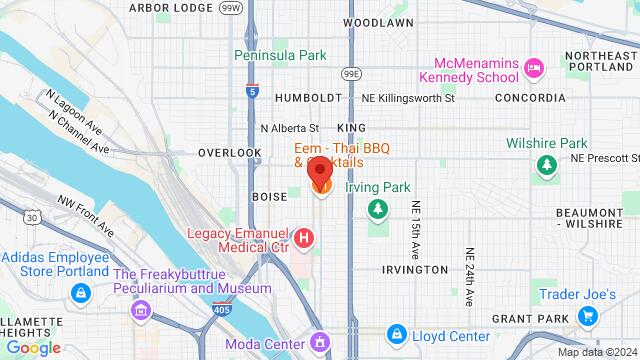 Map of the area around Migration Brewing Company, 3947 N Williams Ave, Portland, OR, 97227, United States