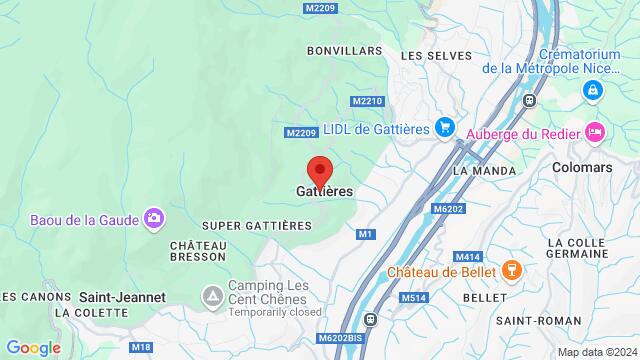 Mapa de la zona alrededor de Rue Torrin et Grassi, 06510 Gattières, France