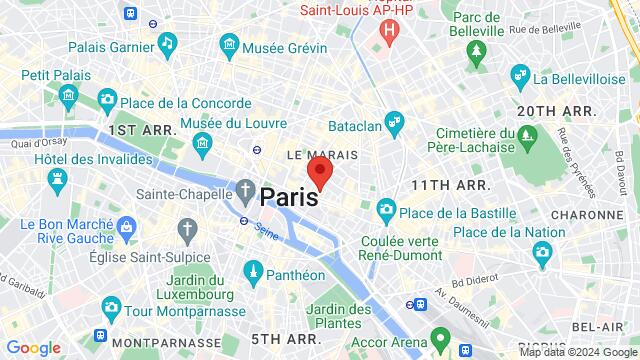 Map of the area around 7 Rue du Trésor, 75004 Paris, France,Paris, France, Paris, IL, FR
