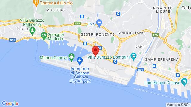 Map of the area around Tower Genova Airport Hotel & Conference Center, Via Pionieri e Aviatori d'Italia, 44, 16154 Genova GE, Italy