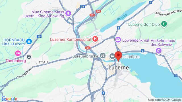 Map of the area around Europaplatz, Luzern