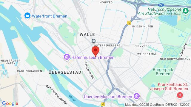 Map of the area around Waller Heerstraße 46, Bremen, Bremen