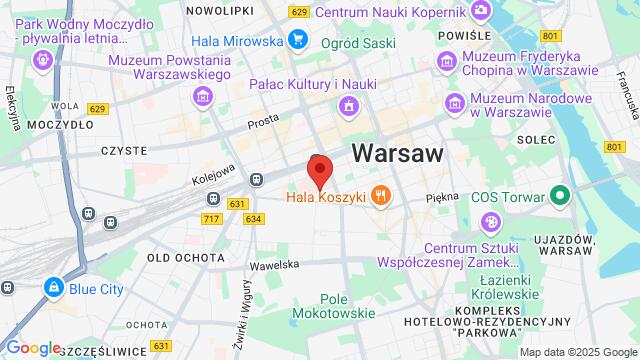 Map of the area around ulica Wojciecha Oczki 1A, 02-007 Ochota, Polska,Warsaw, Poland, Warsaw, MZ, PL