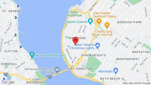 Map of the area around 8717 3rd Avenue, 11209, Brooklyn, NY, US