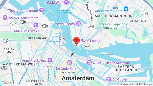 Map of the area around Tolhuistuin, Amsterdam, Netherlands, Amsterdam, NH, NL