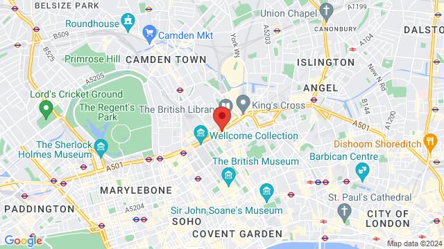 Map of the area around The Place, 17 Duke’s Rd, London WC1H 9PY, UK