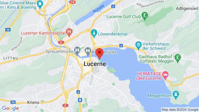 Map of the area around Buvette Luzern, Inseliquai, Werftsteg, Luzern, 6005 Luzern, Switzerland