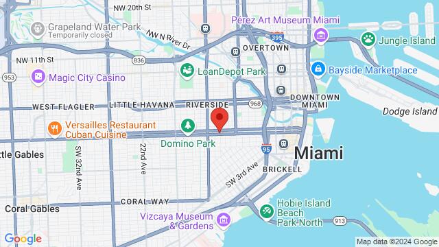 Map of the area around 760 10th Ave. Miami, FL