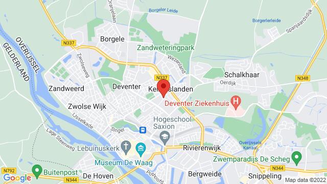 Map of the area around Van Calcarstraat 31, Deventer, The Netherlands