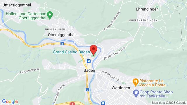 Karte der Umgebung von Coco Haselstrasse 2Grand Casino Baden5400 Baden