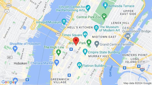 Map of the area around 520 8th Avenue, 10018, New York, NY, US