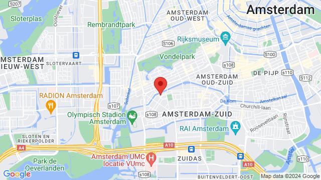 Mapa de la zona alrededor de Olympiaweg 14, 1076 VX Amsterdam, Nederland,Amsterdam, Netherlands, Amsterdam, NH, NL