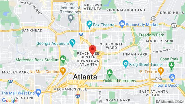 Map of the area around Courtland Grand Hotel, Trademark Collection by Wyndham, 165 Courtland St NE, Atlanta, GA 30303, USA