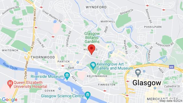 Karte der Umgebung von 20 University Gardens, Glasgow, G12 8, United Kingdom,Glasgow, United Kingdom, Glasgow, SC, GB
