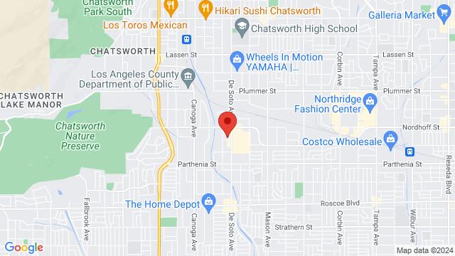 Map of the area around 20925 Osborne St, Canoga Park, CA 91304, United States